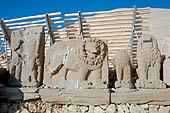 Nemrut Dagi Milli Parki, the tomb of King  Antiochos I, west terrace, the horoscote of the lion